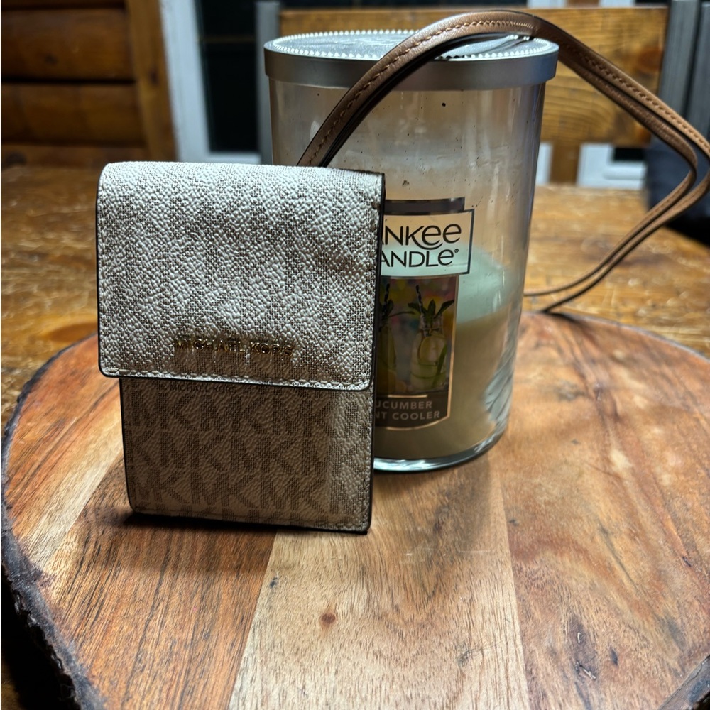 Michael Kors Beige Id lanyard